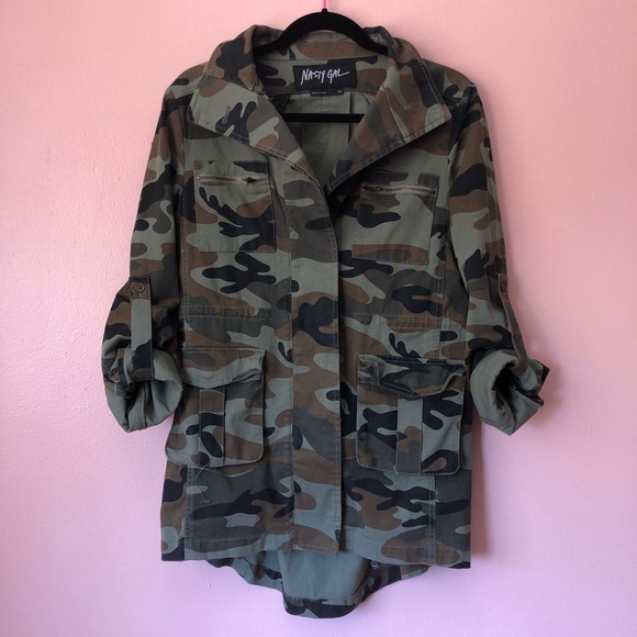 🦎HP🦎 Nasty Gal Camo Anorak Jacket - Picture 3 of 4